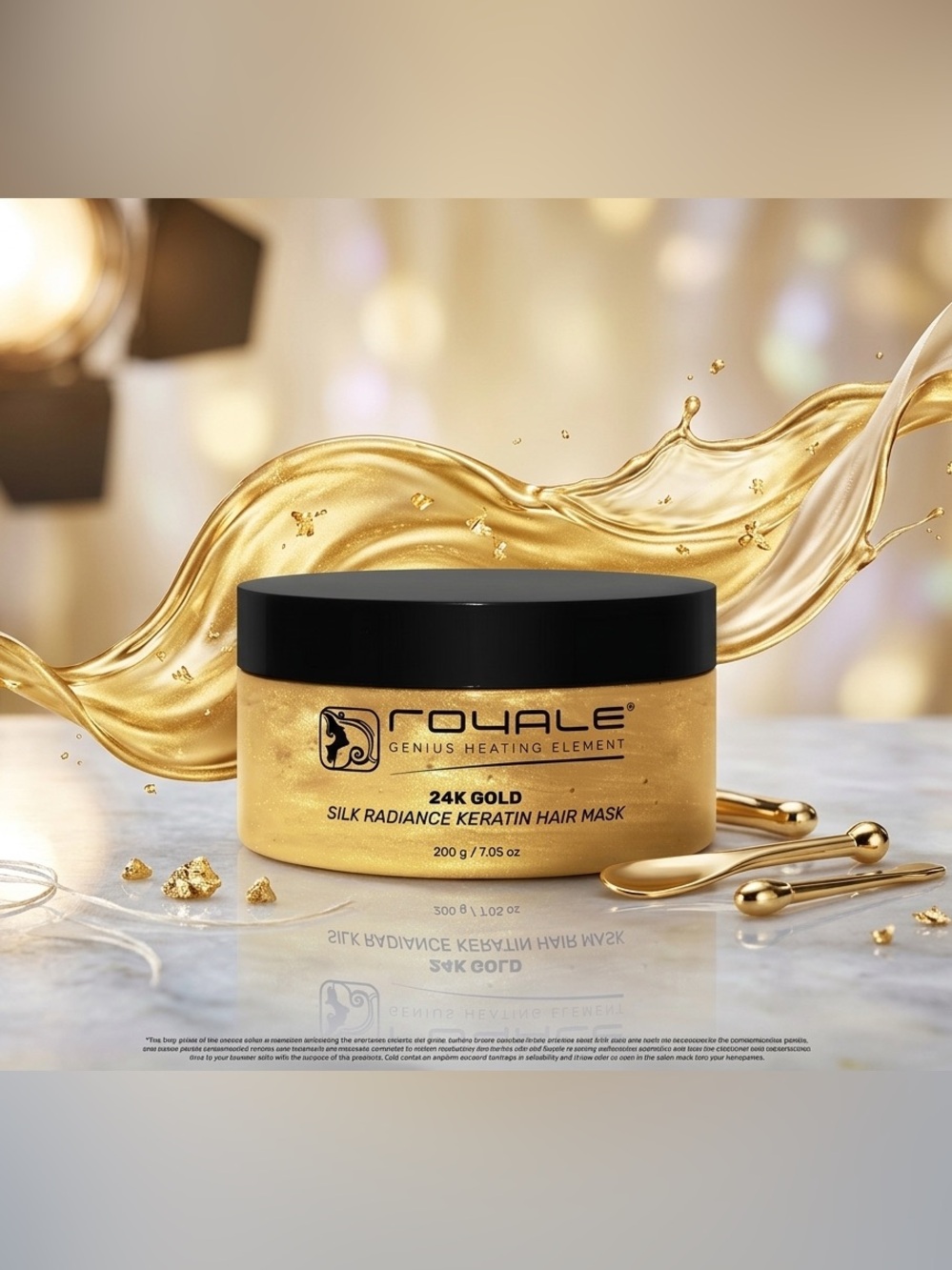 Royale 24K Gold Silk Radiance Keratin Hair Mask - Retail $99